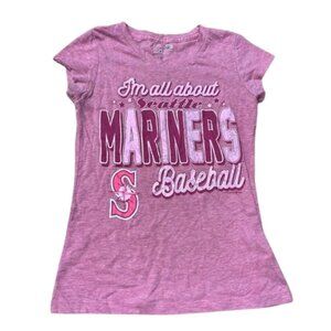 Seattle Mariners MLB youth pink short sleeve shirt size 7/8